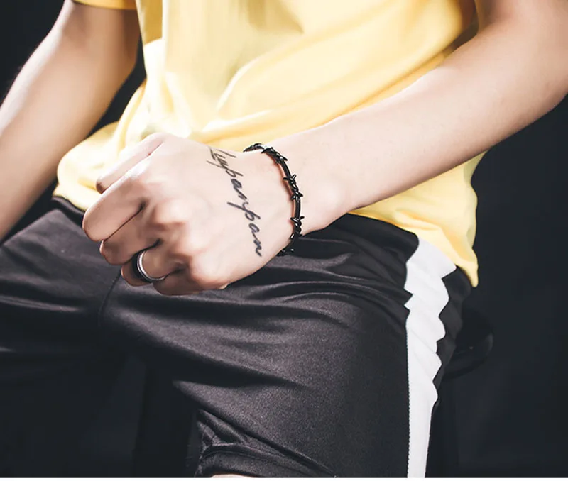 High Quality Men Jewelry Bracelet Bangle bramble Stainless Steel twine Bangle Bracelet Men