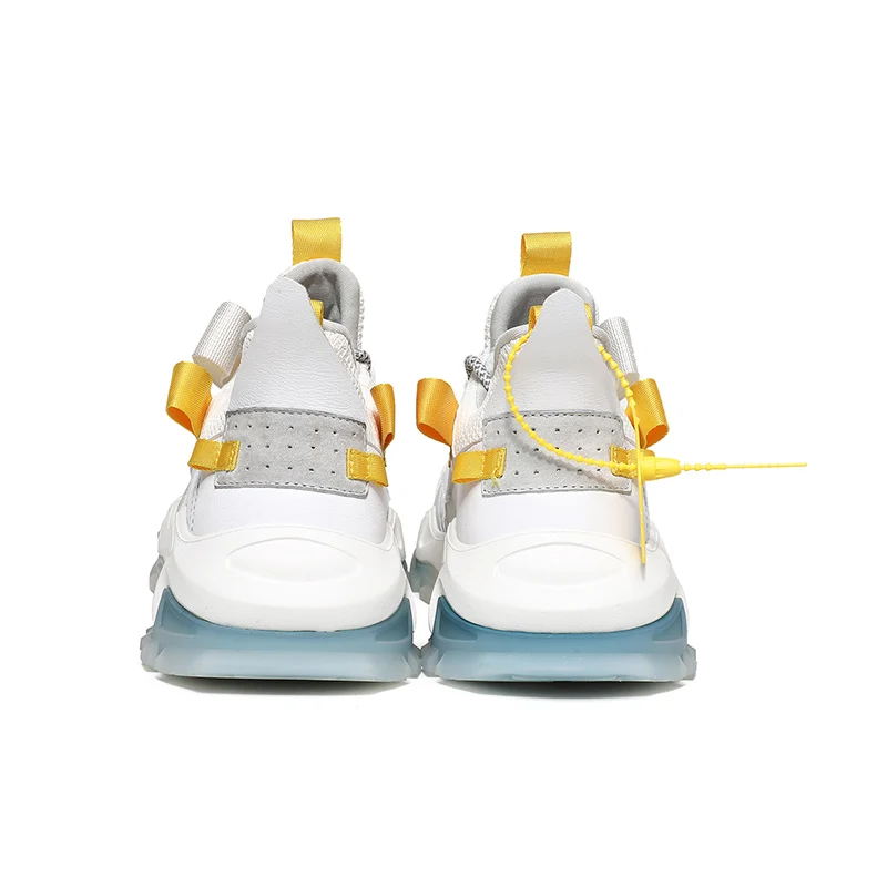 Men Running Shoes Breathable Mesh Reflective Chunky Sneakers Men Autumn Damping Thick Sole Jogging Trainers Male Platform Shoes