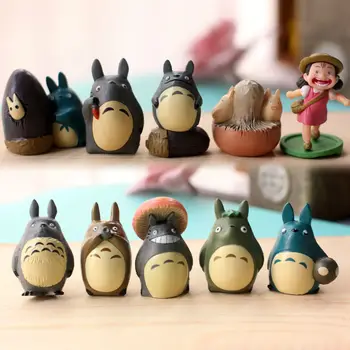 

12pcs/lot Anime My Neighbor Totoro Spirited Away No Face Toy Hayao Miyazaki Mini Garden PVC Mini Action Figures Kids Toys 3-5cm