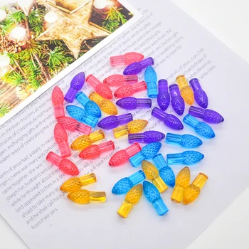 

10Pcs Ceramic Christmas Tree Accessories Home Decoration Replacement Bulb Christmas Tree Decoration Light Party Handmade Jewelry