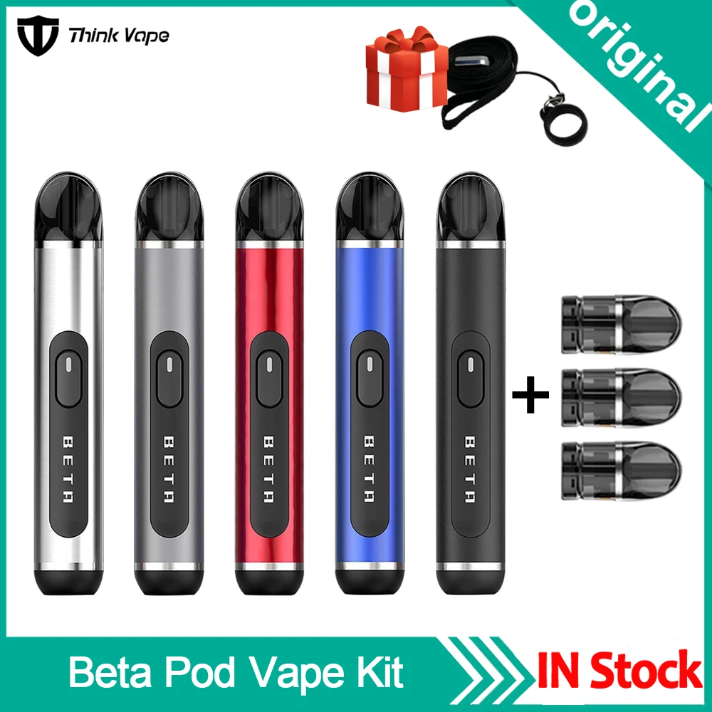 Оригинальная электронная сигарета Beta Pod Vape Kit батарея 380 мАч катушка MTL vaping 1 2 мл