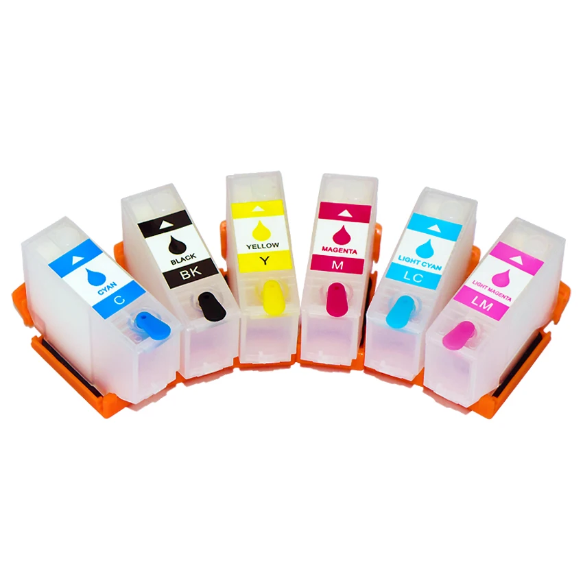 

Японские KAM 6 цветов заправляемые чернильные картриджи с чипом для Epson EP-881AW/AB/AR/AN принтеров