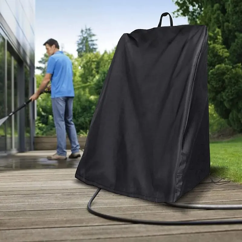 

Dust Cover For Garden Sprinkler Pump Shading Cloth for Free Standing Hose Reels Waterproof 210D Oxford with Drawstring
