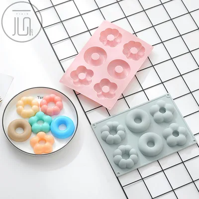 

Fondant 6 Holes Donut Flower Silicone Cake Mold Decorating Tools Shape Design Sweetgo Tray Cake Baking Kitchen Accessories