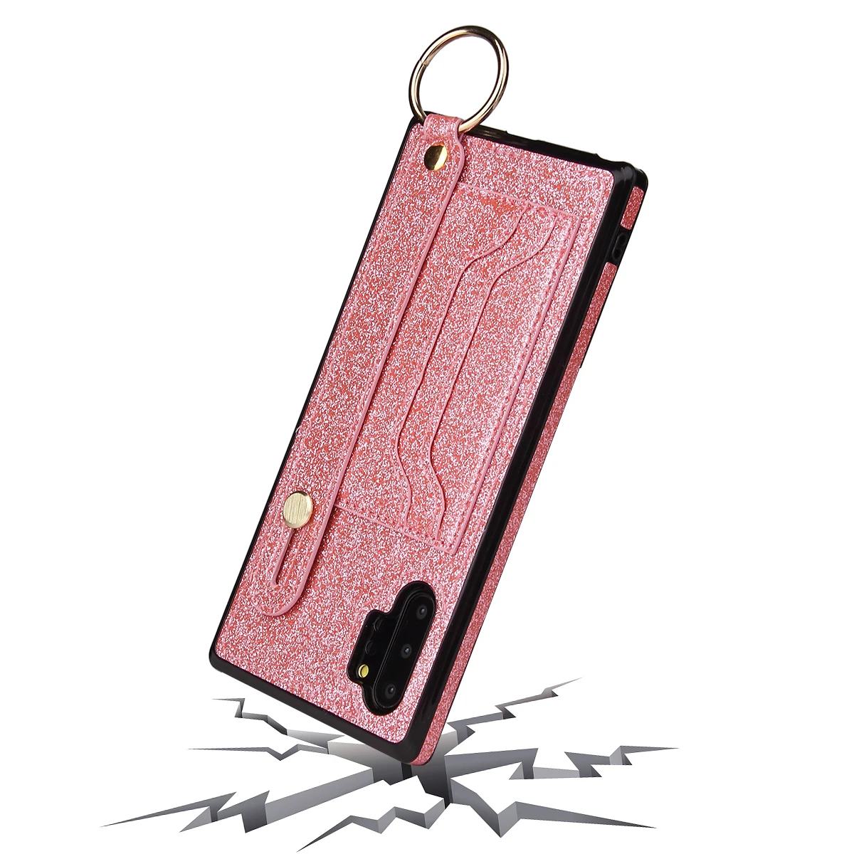 S20 Ultra Glitter Wrist Strap Case for Galaxy S20 Plus Note 10+ Soft TPU Leather Card Holder Cover Bracket Solid Color Coque S20 Ultra Glitter Wrist Strap Case for Galaxy S20 Plus Note 10+ Soft TPU Leather Card Holder Cover Bracket Solid Color Coque