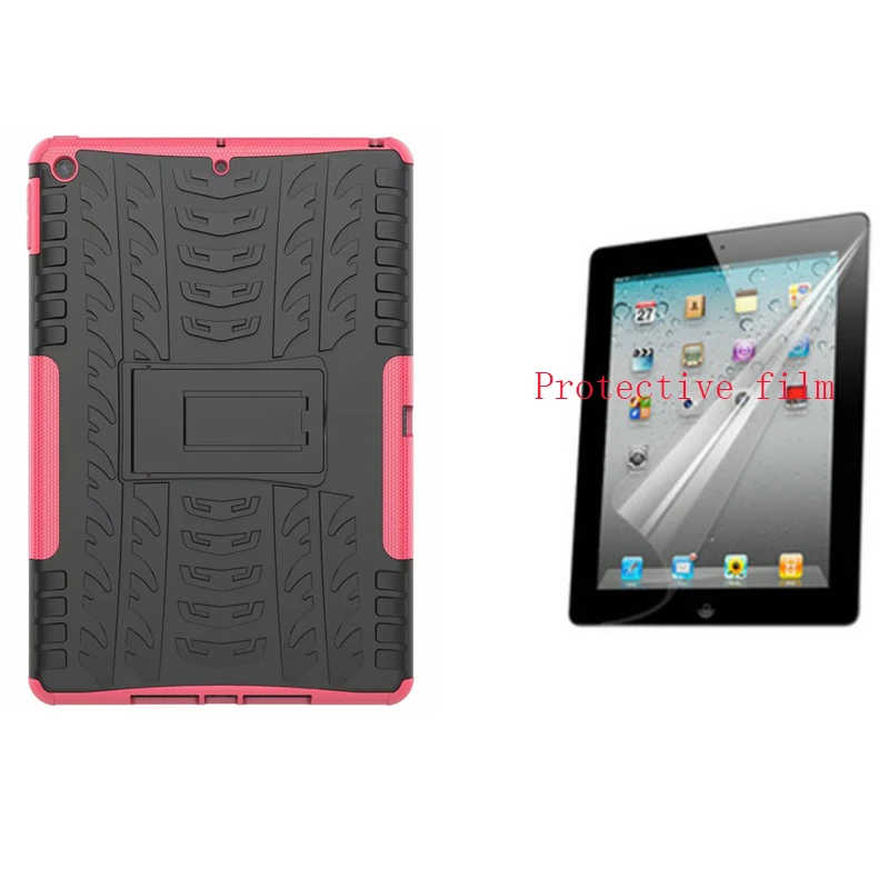 rose red and film Чехол для планшета samsung Tab S3 9,7 дюймов T820 T825, Силиконовый противоударный чехол для задней панели samsung Tab S3 9,7, Чехол+ пленка - Цвет: rose red and film