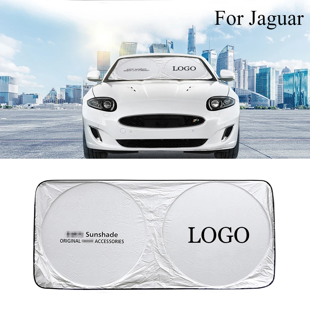 Parasol plegable de refrigeración para coche, película de ventana, parasol para parabrisas, Reflector de Anti UV para Jaguar XF XJ XK S F x-type