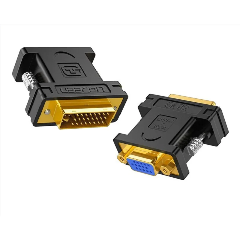 Ugreen Adapter DVI 24+5 Male to VGA Female Gold Plated for Computer PC Host Laptop 1080P Converter