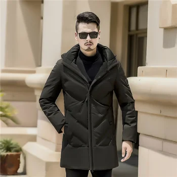 

2019 Winter long Warm Jackets Cotton Coat for Men Parka Hombre long Jacket coat cashmere mens windbreaker Parkas cotton clothing