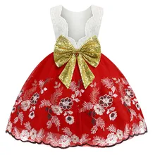 Платье принцессы с золотыми блестками для маленьких девочек; платье-пачка с v-образным вырезом для свадебной вечеринки; Детские платья для маленьких девочек; детская одежда на Рождество