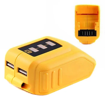 

portable USB Converter Charger Converter Fire-proof Material USB Device Charging Adapter for DEWALT 14.4V 18V 20V Li-ion Battery