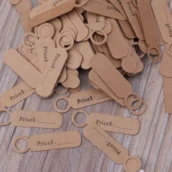 

100Pcs DIY Paper Strung Marking Tags Writable Price Display Label Baking Jewelry T4MD