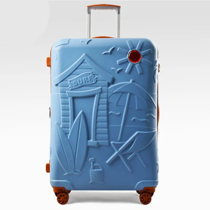 Новая мода 19''25''29'' для женщин расширение koffer посадочный чехол тележка костюм чехол на колесиках для мужчин бизнес путешествия Спиннер чемодан - Цвет: Blue