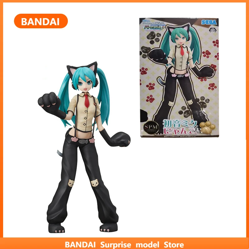 BANDAI Hatsune Mku Cat SPM Lmted Edton Acton fзурчатая модель из ПВХ в коробке декоративная кукла для
