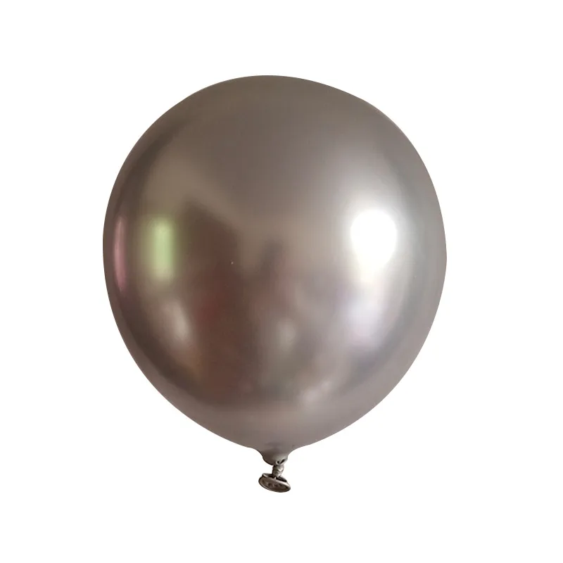 12 шт./лот розовый латексный шар хром серебро хром металлик для свадебной вечеринки тема вечерние воздушные гелиевые декоративные воздушные шары - Цвет: Silver