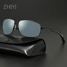 ZHIYI поляризованные солнцезащитные очки для рыбалки, Мужские квадратные линзы из смолы, винтажные очки для вождения, езды на велосипеде, уличные очки