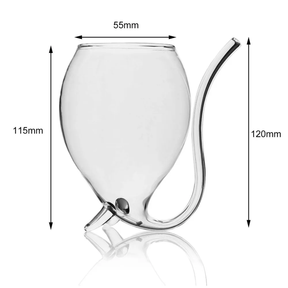 Креативная прозрачная кружка для вина, объемом 300 мл, 2 шт., со встроенной трубой, соломенная чашка для воды, для дома, бара, отеля