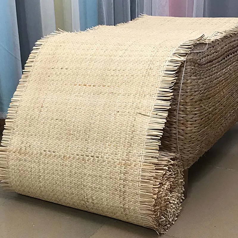 Light Yellow White Natural Indonesian Real Rattan Raw Material Mat Webbing Furniture Chair Table Ceiling Rattan Mimbre Por Metro
