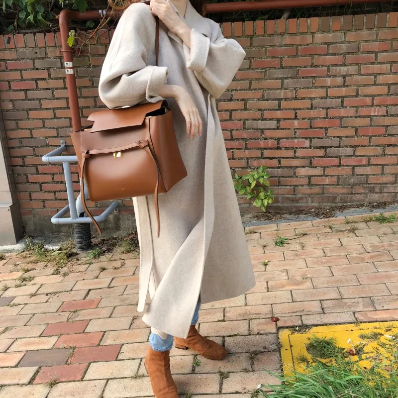 Женское корейское зимнее длинное пальто, верхняя одежда, пальто свободного размера плюс, кардиганы с длинным рукавом, манто Femme Hiver, элегантное, PP336