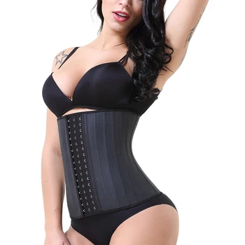 

Latex Waist Trainer Corset 26 Steel Bone Shapewear Body Shapers Women Corset Slimming Belt Waist Shaper Cinta Modeladora