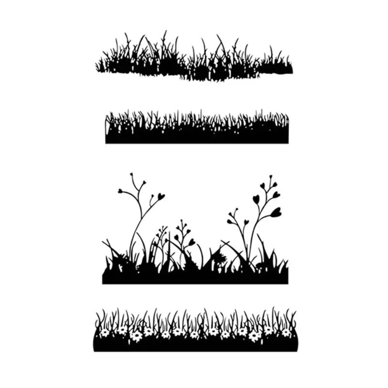 Трава Силиконовая печать штамп DIY Скрапбукинг тиснение бумажные стикеры для украшения фотоальбома карты