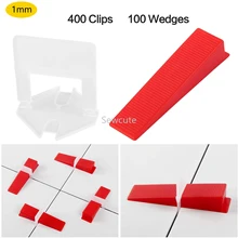 1 мм система выравнивания плитки 400 шт. зажимы+ 100 шт. многоразовые клинья самонивелирующийся пластиковый замок для плитки для напольной керамики