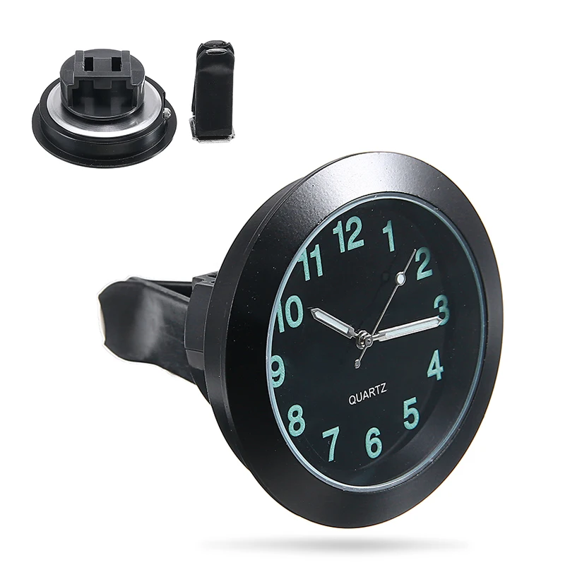 

New Arrival 1pc Luminous Auto Gauge Clock Mini Car Air Vent Quartz Analog Clocks Watch With Clip for Auto Replacement Parts