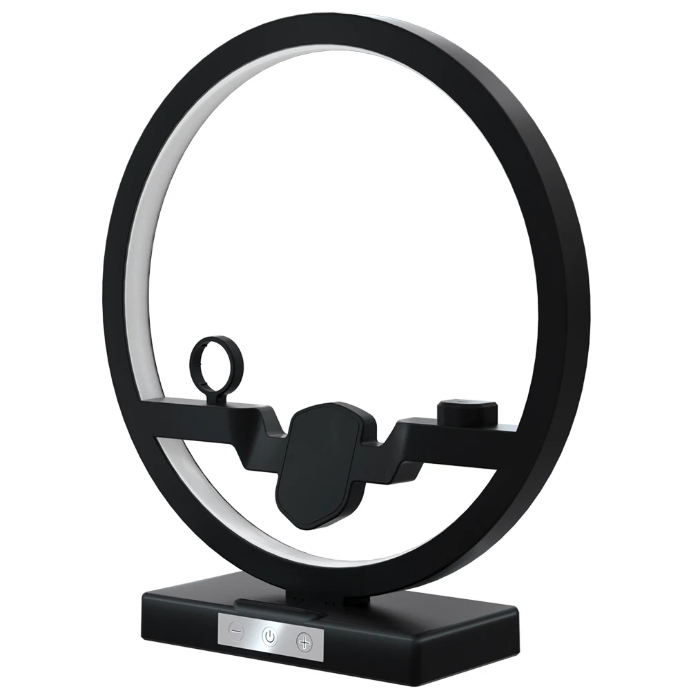 

3 In 1 Table Desk Lamp Fast QI Wireless Charger Dock Station for Apple Watch Airpods iPhone LB88