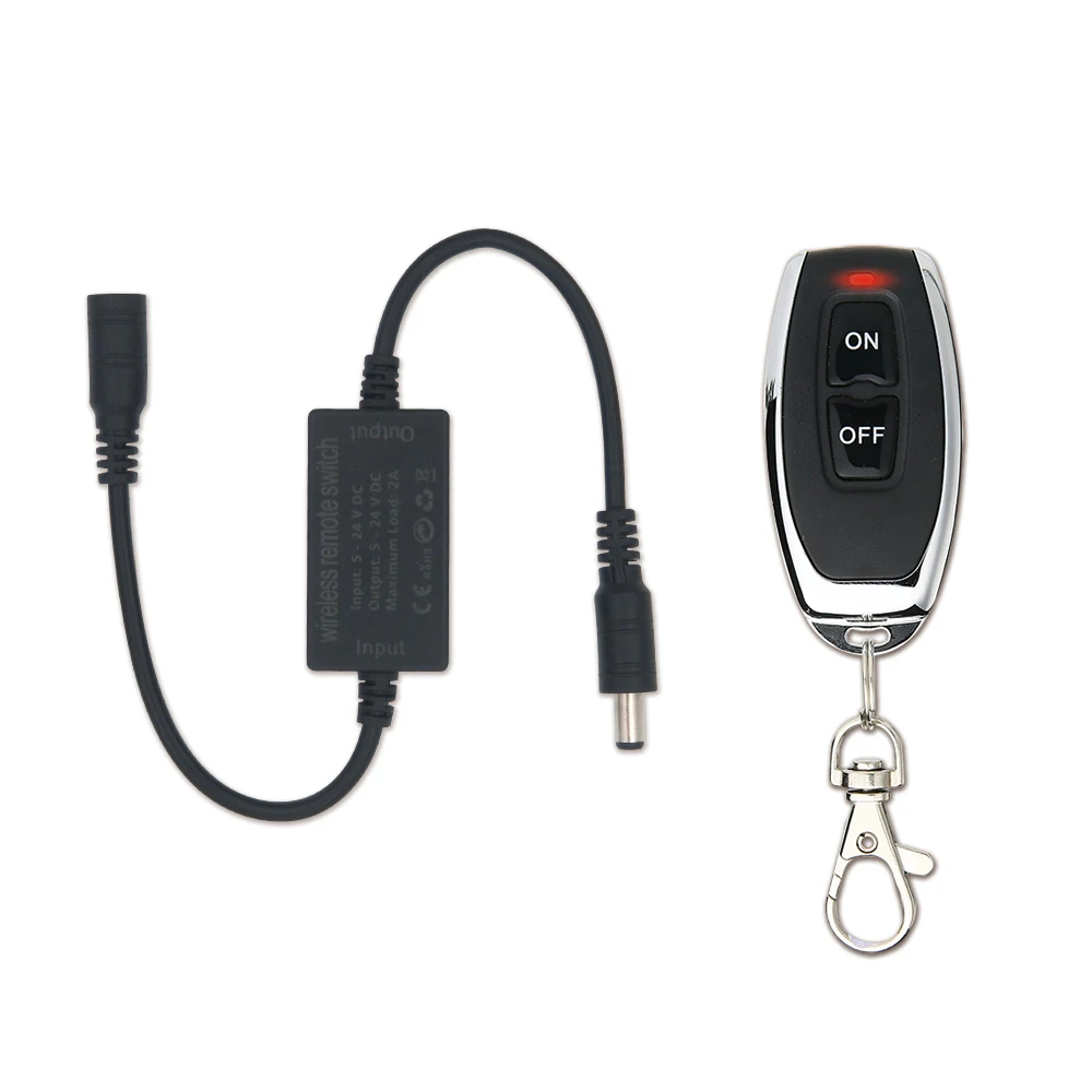 Ktnnkg 433MHz 2A DC5V 12V 24V RF remote control LED lamp with switch wireless desk reading hanging | Обустройство дома