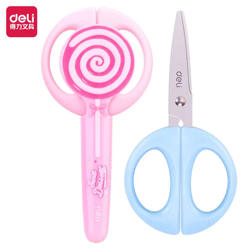 Deli 6069 Scissors for Students Multi-functional Scissors Children Handmade Protection Scissors Small with Protective Case New P