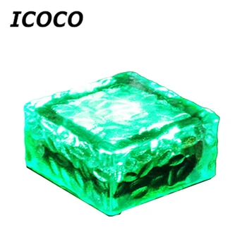 

ICOCO LED Solar Ice Brick Light Large Waterproof Solar buried ice flower tile lamp Outdoor Patio Park Decorative lighting Drop
