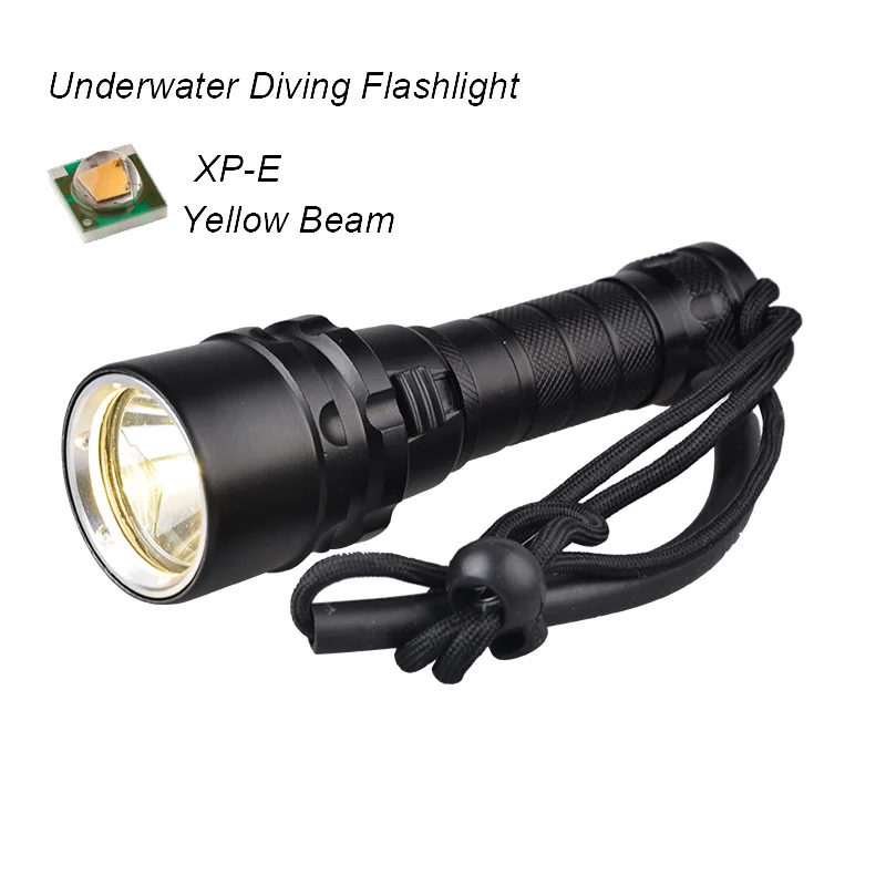 YELLOW Beam 3W TMWT 2000lm подводный Torch Light XML T6 CREE CML L2 светодиодный Дайвинг фонарик 18650 Батарея - Испускаемый цвет: YELLOW Beam 3W