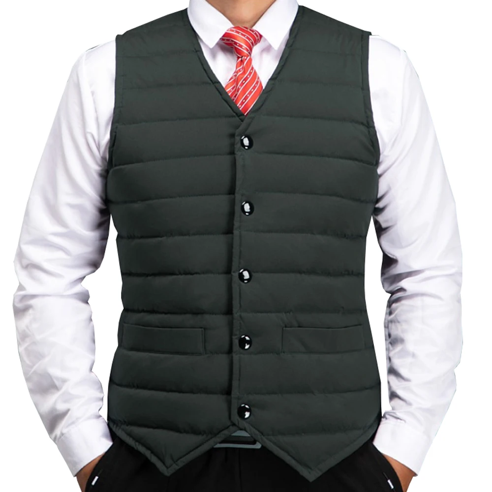 Men Down Vests 6XL 7XL 8XL Plus Size Autumn Warm Sleeveless Jackets