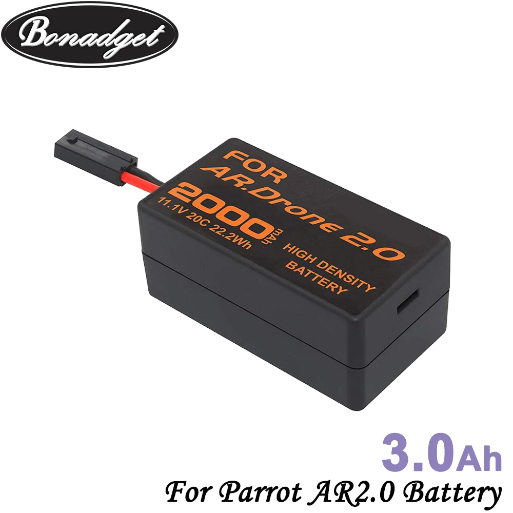 Bonadget 3000mAh 11.1V replacement Battery For Parrot AR.Drone2.0 AR2.0 battery UAV unmanned control of aircraft batteries | Электроника