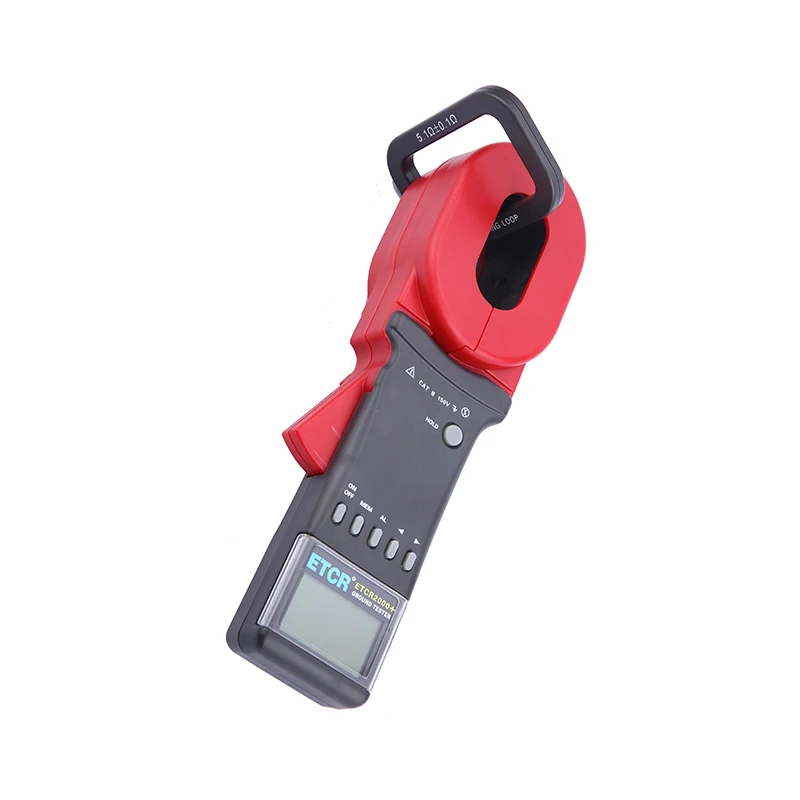 NEWEST ETCR ETCR2000A+ 0.01-200ohm 65*32mm 99 Sets Clamp On Digital Ground Earth Resistance Tester With Alarm Function