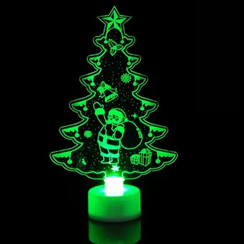 

New Glowing Colorful Acrylic Small Christmas Tree Decoration Led Decorative Light Party Supplies Christmas Night Light