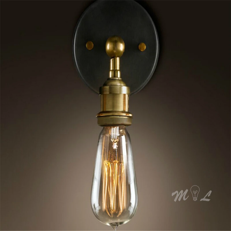 

Nordic Industrial Wall Lamp Vintage railway floodlight coffee shop dressing table bedroom lamp E27