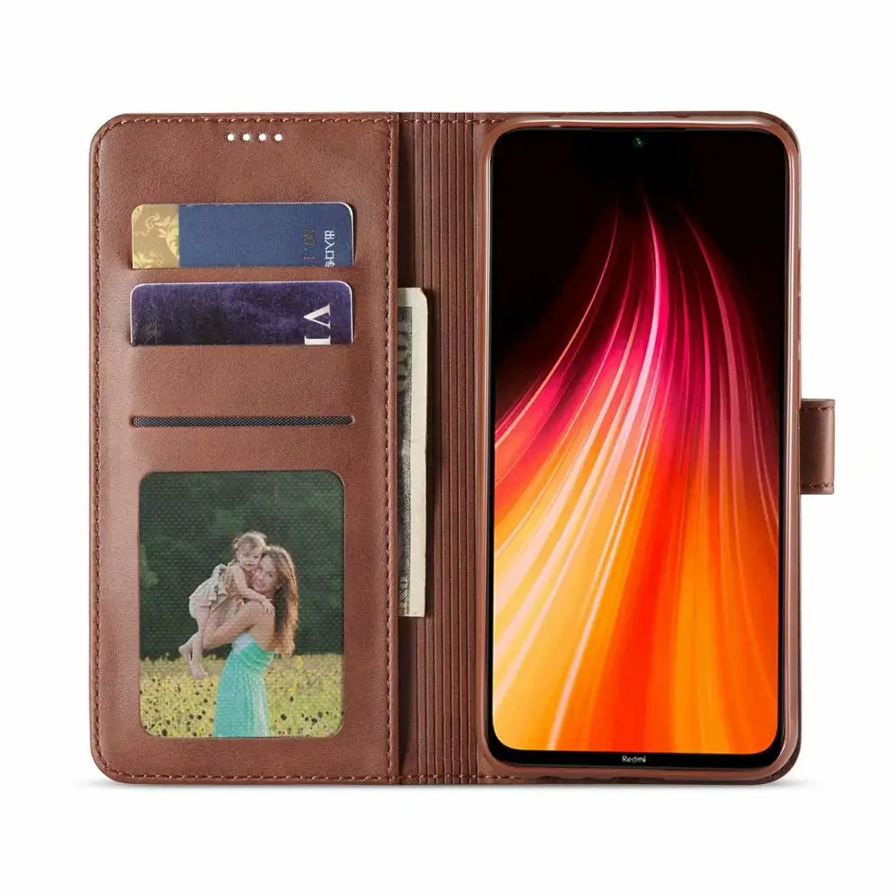 Leather Flip Case For Xiaomi Redmi Note 8 Case Holder Stand Wallet Flip funda redmi Note 8 Pro Back Cover Case