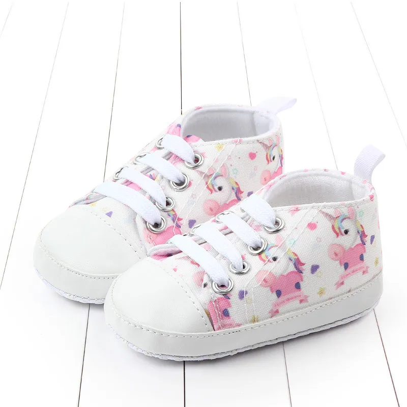 Классические спортивные кроссовки с единорогом для новорожденных мальчиков и девочек; обувь для первых шагов; детская обувь с мягкой нескользящей подошвой для малышей - Цвет: 1