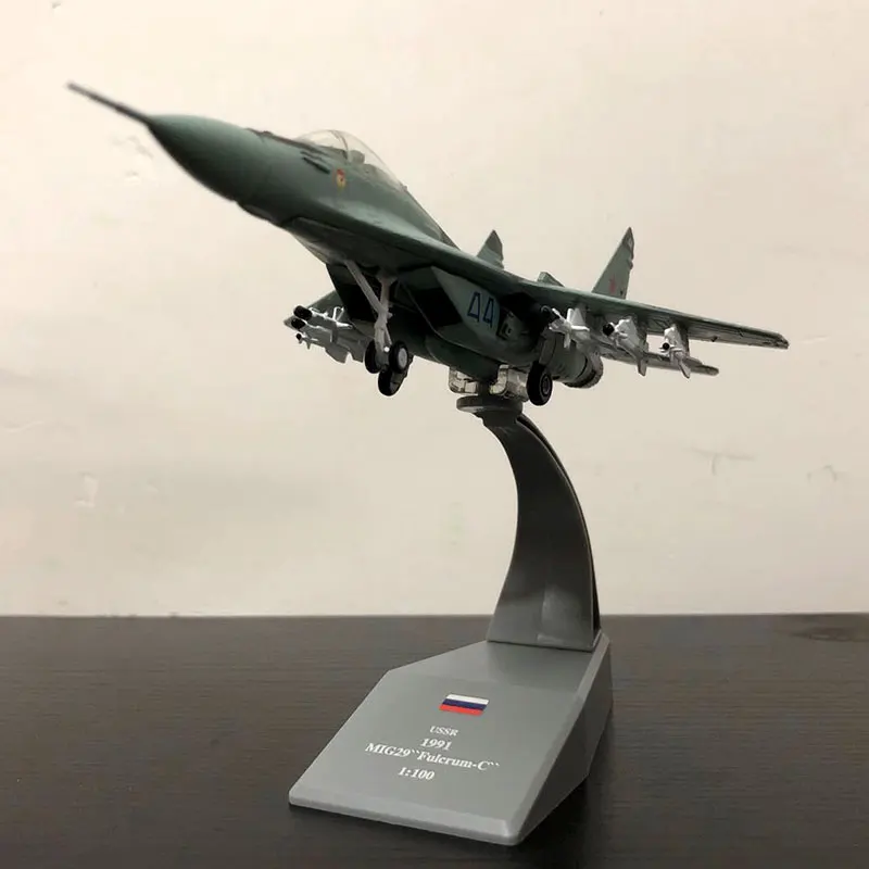 AMER 1/100 масштаб Россия MIG-29 Fighter литье под давлением металлический армейский самолет модель игрушка для коллекции/подарок/украшение