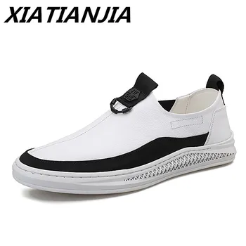 

The Second Layer Leather Shoes Men Breathable Comfortable Non-slip Men's Sneakers Mans Footwear Zapatillas Hombre Scarpe Uomo