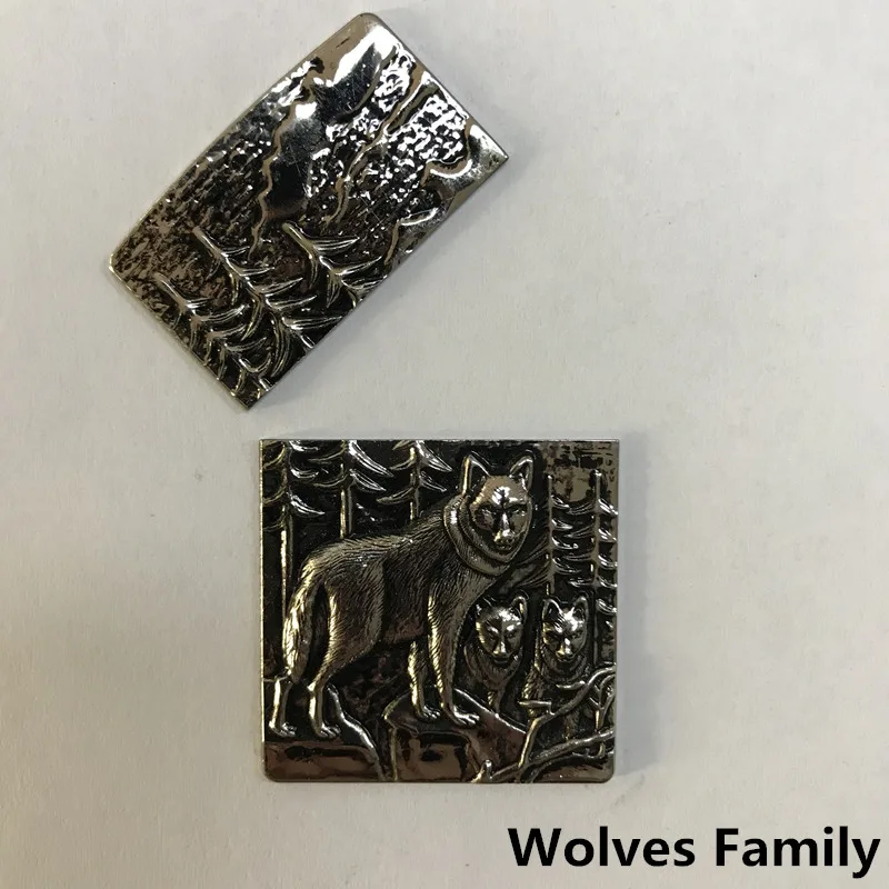 1 шт. Pixiu металлический значок DIY Замена для Zippo керосин масляная отделка для прикуривателя клей на металлической детали Декор прекрасный Noverty - Цвет: Wolves Family