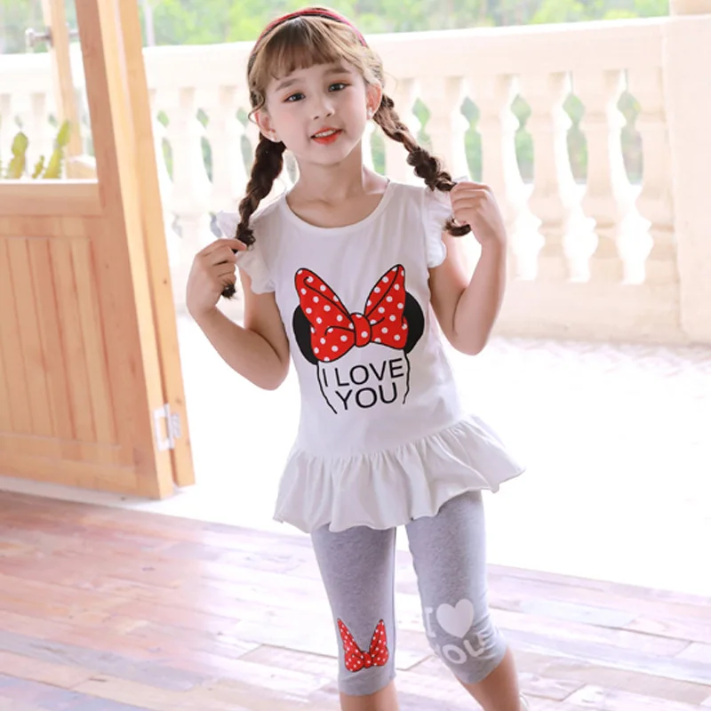 Girls Clothing Sets Summer Clothes For Baby Girls T-shirt And Pants Suit Tracksuit For Kids Outfit Fashion Children Clothes Set