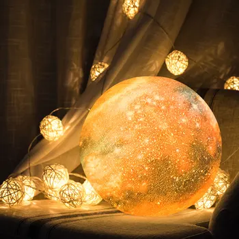 

Moon Lamp LED Touch Switch USB Rechargeable 3D Printing Night lamp Novel Table Light for Bedroom Birthday Desk Gift Decoration
