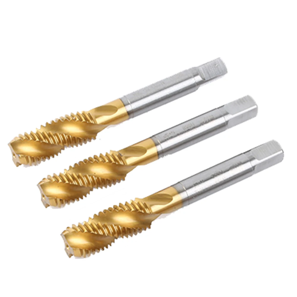 

Die Plug Set Machine And Spiral Flute Metric Thread Taps Straight Flute Machine Screw For HSS With Coating Titanium Material