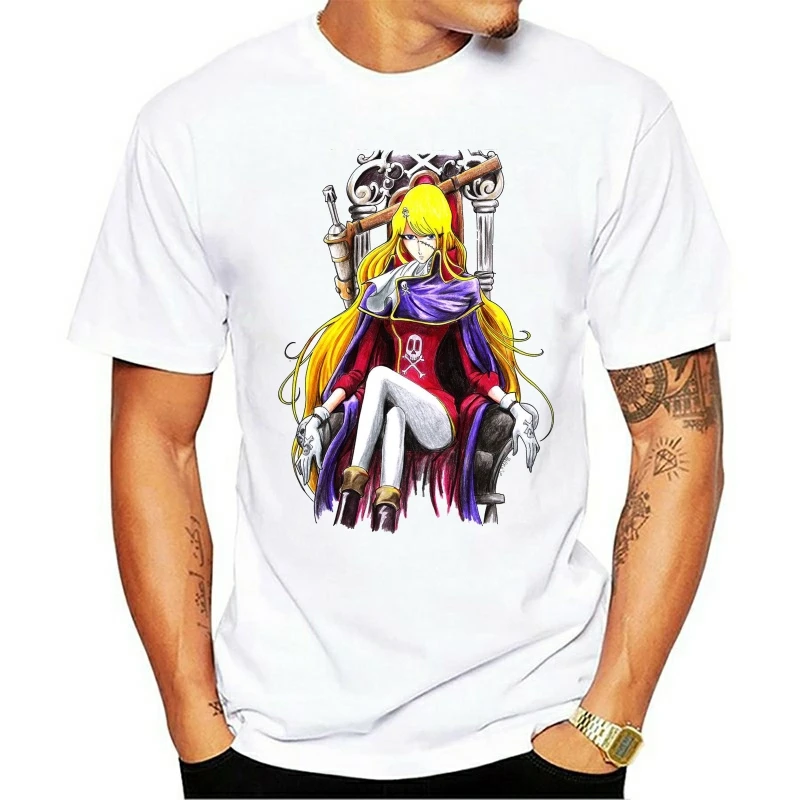 

Men Captain Harlock Emeraldas Black Summer T Shirt