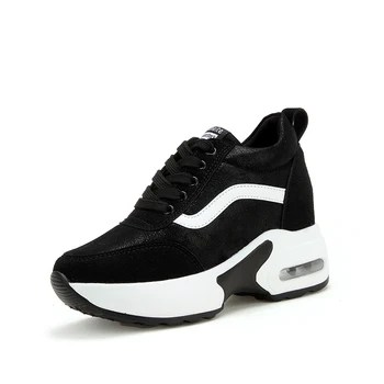 

New Stylish Comfortable Women Running Shoes Breathable Sport Shoes Woman Height Increasing 4.5 CM Light Sneakers