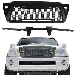 Calandre supérieure en maille pour Toyota Tacoma 2005 – 2011, 3 pièces, lumières led ambrées, en ABS de haute qualité 