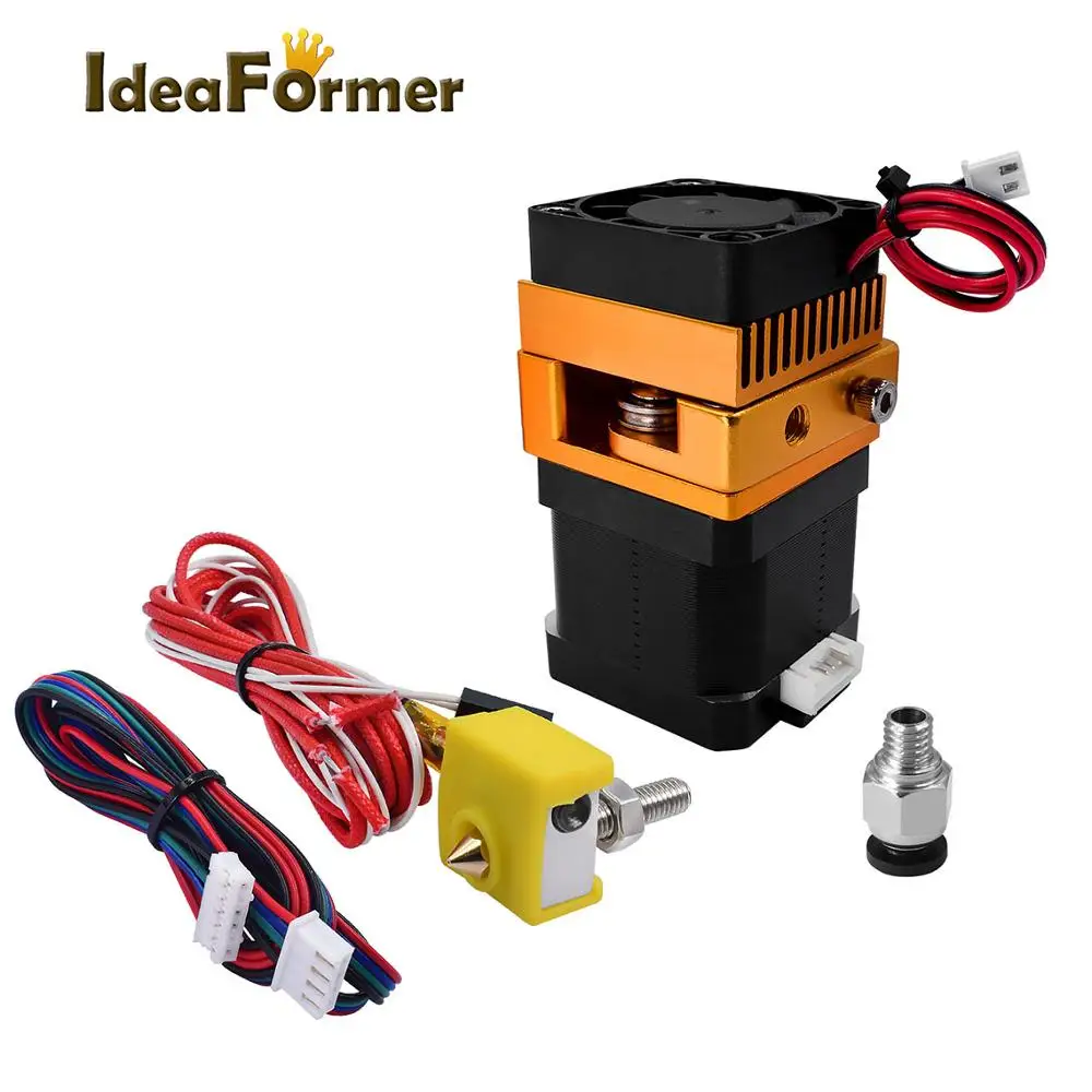 

3D Printer MK8 Extruder J-head HotEnd with Aluminum Feeder and Stepper Motor 0.4mm Nozzle For Makerbot 1.75mm Left or right part