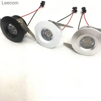 

10 Stück 3 W LED Mini Einbauleuchte Rund verstellbarer balck Spot Deckenlampe 220 V LED-Schrankleuchte